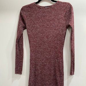 Ribbed Cozy Brave Soul Red Heathered Sweater Dress, Size S, EUC